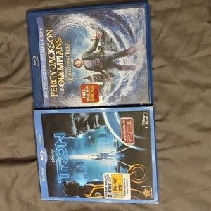 2 Blu-Rays For Sale: Tron & Percy Jackson Lightning Thief